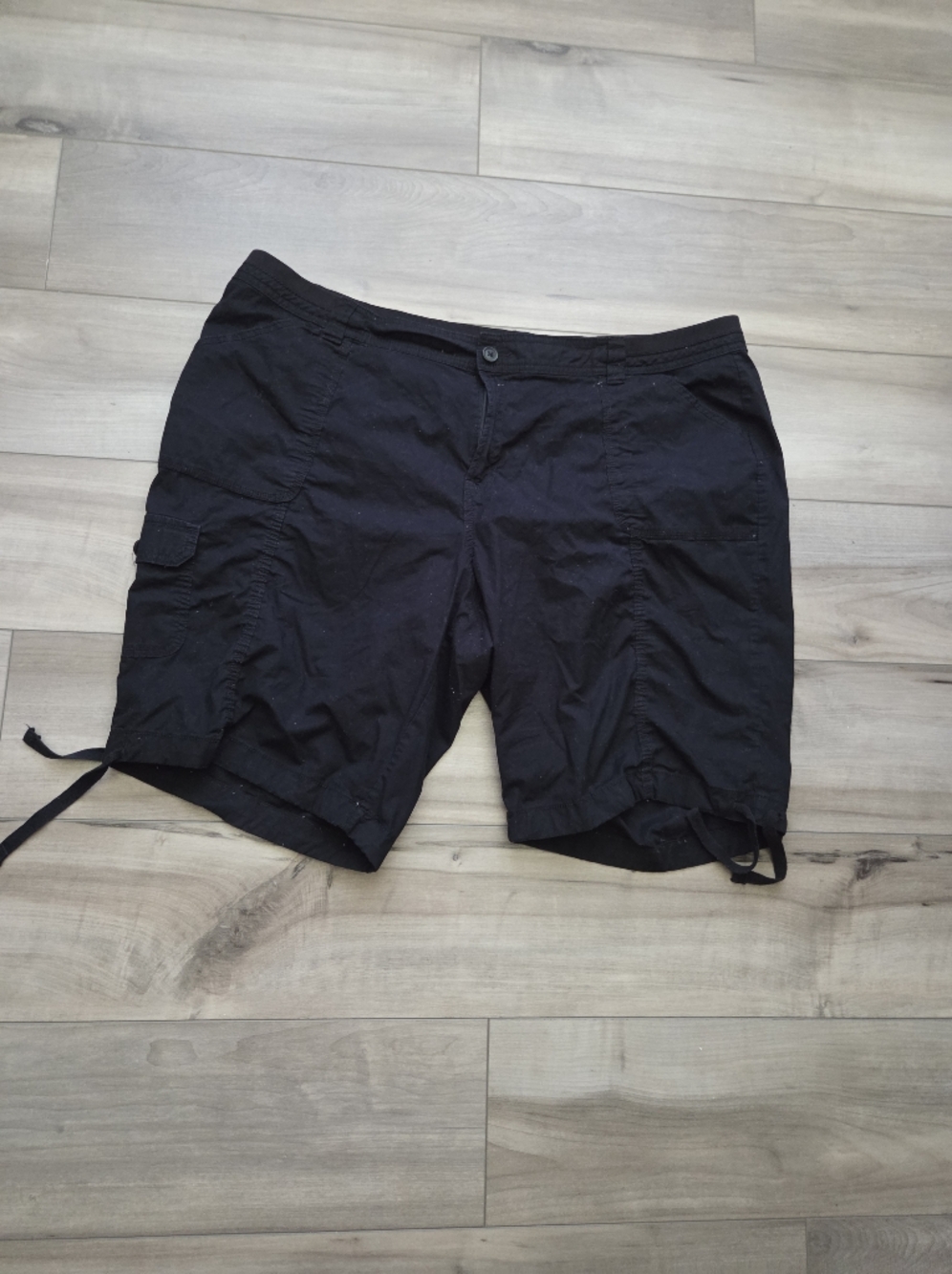 St. John's Bay Black Casual Shorts with Elastic Waist